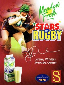 1999 Meadow Fresh Milk South Island Stars of Rugby #NNO Jeremy Winders Front